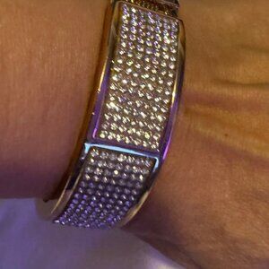 Gold & Rhinestone Bracelet/Cuff